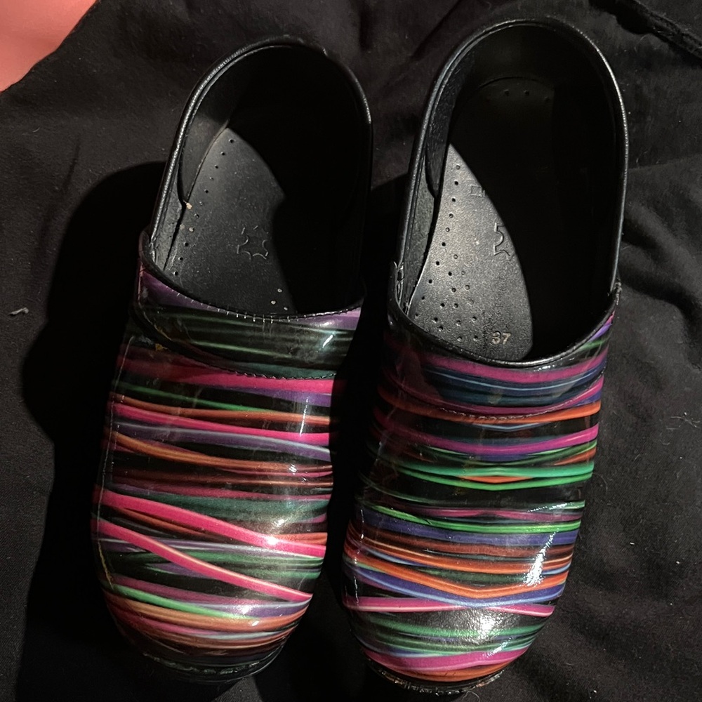 Dansko Colorful Striped Clogs